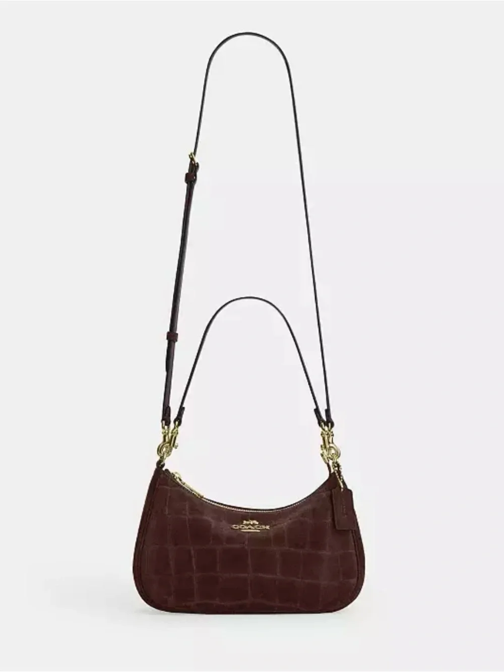 Coach soft Teri Shoulder Bag suede Crossbody handbag purse NWT